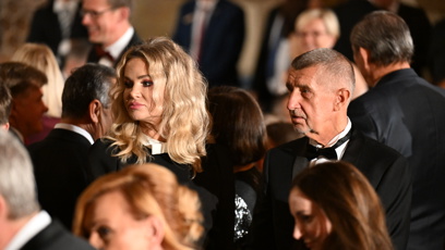 FOTO: Monika Babišová na slavnostním večeru 28. října.
