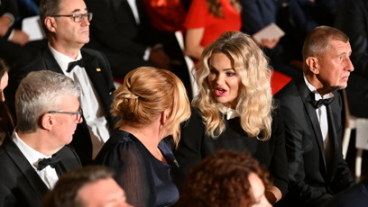 FOTO: Monika Babišová a Andrej Babiš na udílení státních vyznamenání.