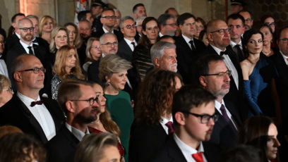 FOTO: Eva Pavlová během udílení státních vyznamenání na Pražském hradě.