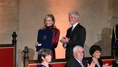 FOTO: Herečka Aňa Geislerová dostala vyznamenání.