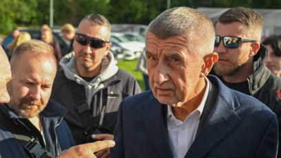 FOTO: Andrej Babiš na mítinku.