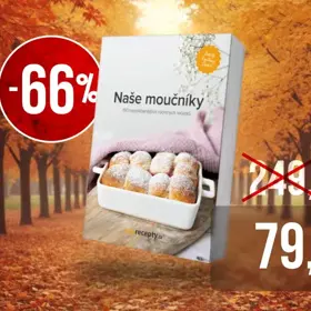 Úspěšný titul Naše moučníky je určený všem milovníkům sladkého. Nyní stojí ve slevě pouhých 79 korun.