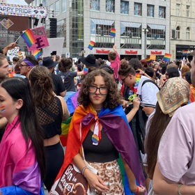 Julie Smejkalová na Prague Pride.