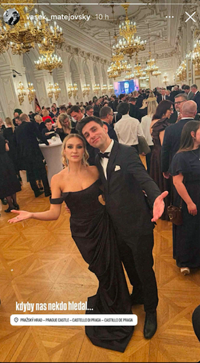 FOTO: Vašek Matějovský dorazil se svou drahou polovičkou.