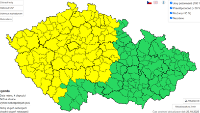 FOTO: Na Česko se valí sníh.