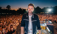 Marek Ztracený během koncertu.