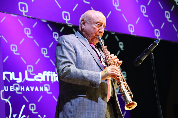 FOTO: Felix Slováček zahrál na saxofon.