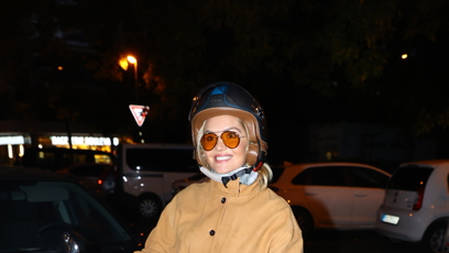 FOTO: Taťána Kuchařová má červenou Vespu.