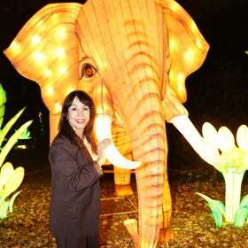 Nela Boudová na otevření Garden of lights v pražské Zoo. 