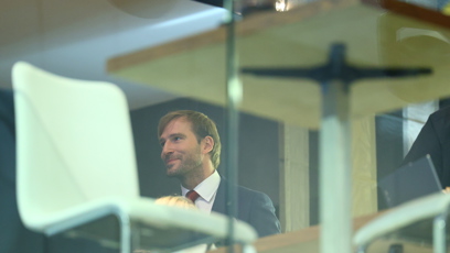 FOTO: Adam Vojtěch dorazil do štábu hnutí ANO.