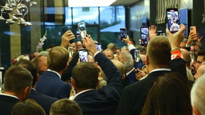 FOTO: Oslavy ve štábu hnutí ANO.