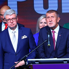 Andrej Babiš s místopředsedou ANO Karlem Havlíčkem.