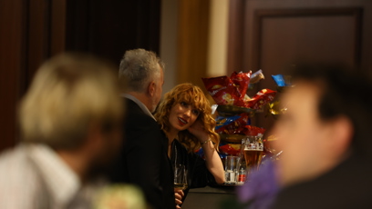 FOTO: Vica Kerekes si dopřála skleničku vína.