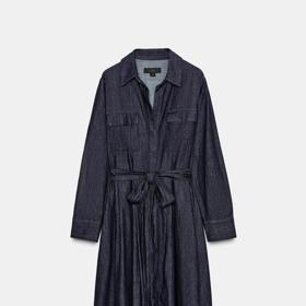 Džínové šaty s páskem, Zara, 1799 Kč