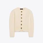 Úpletový vypasovaný kardigan s knoflíky, Zara, 849 Kč