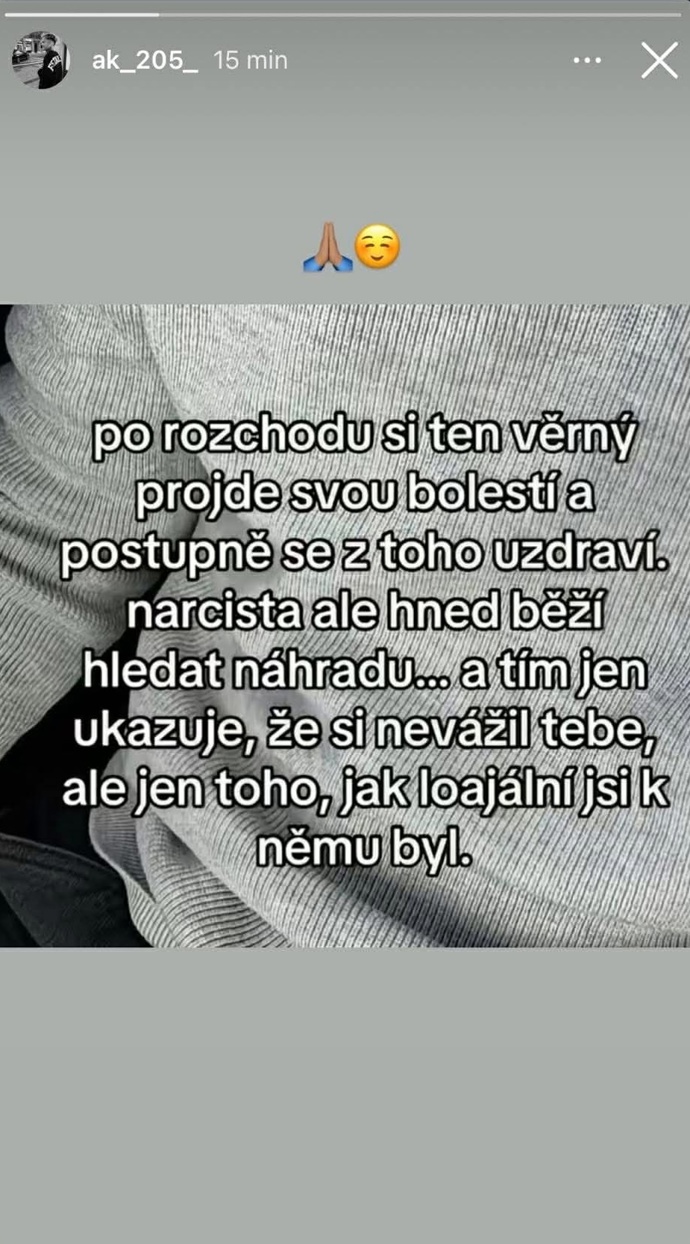 FOTO: Alice Kolarčíková sdílela na svém Instagramu tajemné náznaky.