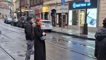 FOTO: Aneta Zicklerová a Andrej Babiš na Národní třídě.