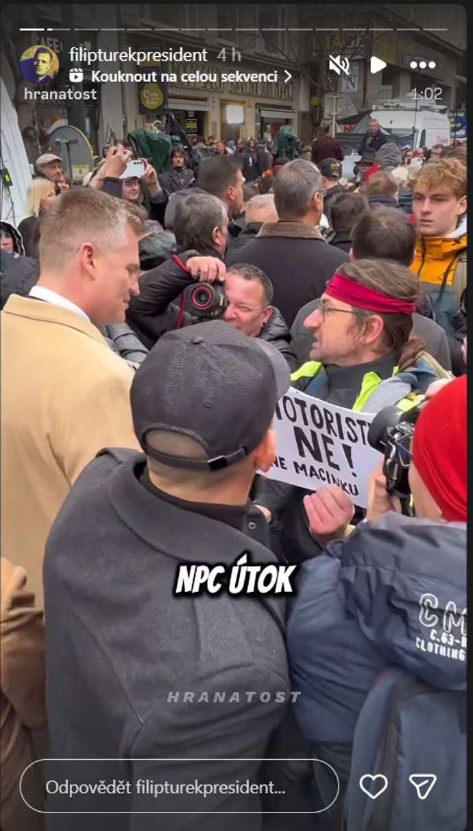 FOTO: Filip Turek sdílel video ze svého pochodu Národní třídou. – stránka 2