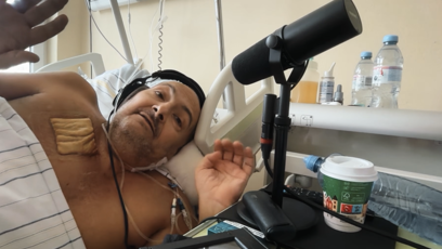 FOTO: Patrik Hezucký se ukázal na videu z nemocnice.