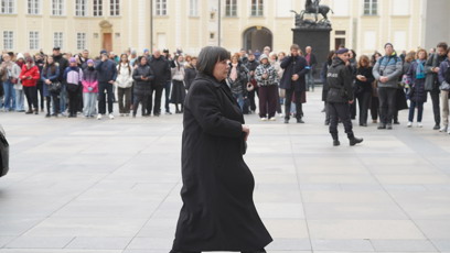FOTO: Ivana Zemanová na pohřbu Dominika Duky.