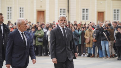 FOTO: Petr Pavel na pohřbu Dominika Duky.