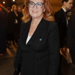 Herečka Simona Stašová v černém kalhotovém kostýmku excelovala na předávání cen Thálie.