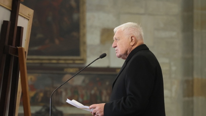 FOTO: Václav Klaus pronesl během obřadu dojemný projev .