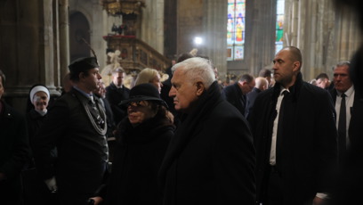 FOTO: Václav Klaus na pohřbu kardinála Dominika Duky.