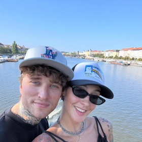 Kateřina Klinderová s otcem jejich dcery Dity.