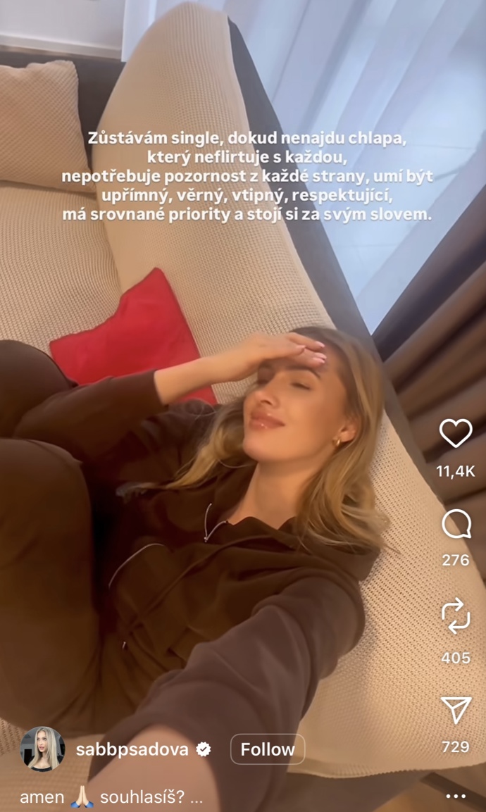 FOTO: Sabina Pšádová popsala svého ideálního partnera. – stránka 1