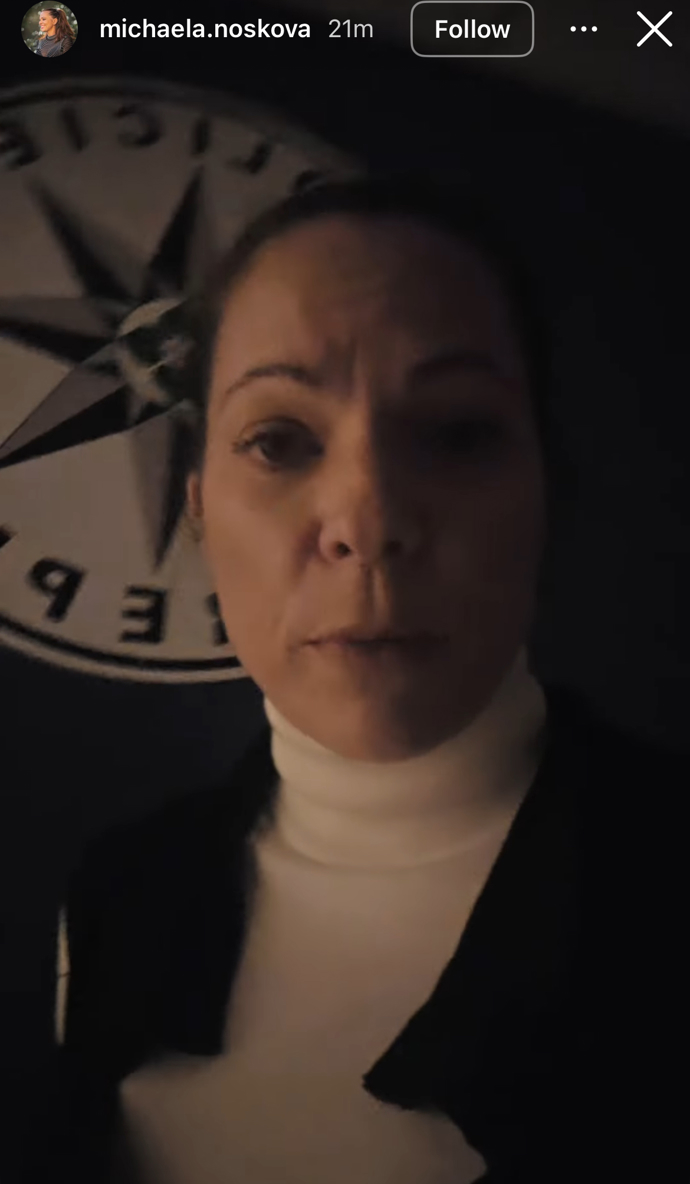 FOTO: Michaela Nosková po soudním jednání skončila na policii.