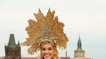 FOTO: Natálie Puškinová v kostýmu české lípy.