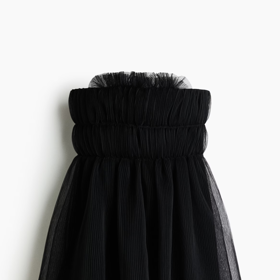 Tylové šaty bandeau, H&M, 1239 Kč