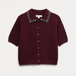 Zdobený zkrácený kardigan s vlnou,  Marks&Spencer, 1299 Kč