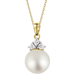 Zlatý přívěsek s diamanty a perlou, Apart, 6090 Kč