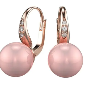Náušnice z růžového zlata s perlami Rýdl, 18 980 Kč