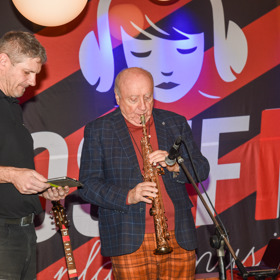 Felix Slováček na akci vystoupil. 