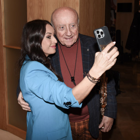 Veronika Farářová a Felix Slováček si dělali společné selfie. 