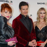 Maria Pavlova pózuje s Bachelorem Janem Solfronkem a výherkyní první řady Sabinou Pšádovou. 