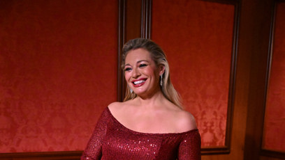 FOTO: Lucie Borhyová na výstavě Titanicu.