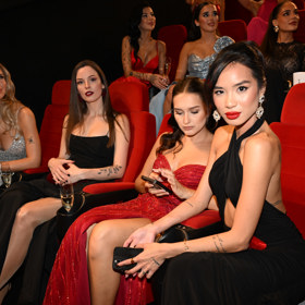 Sarah Vu na promítání čtvrtého a pátého dílu reality show Bachelor. 