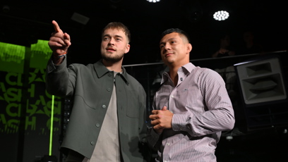 FOTO: VláďaVideos s Tomášem Linh Le Sym na tiskové konferenci Clashe 14.