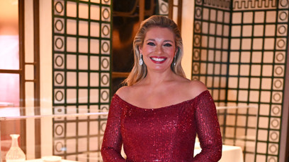 FOTO: Lucie Borhyová na výstavě.