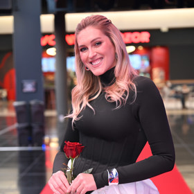 Zorka Hejdová na slavnostním promítání čtvrtého a pátého dílu reality show Bachelor. 