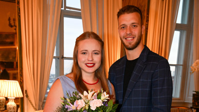 FOTO: Martina Ptáčková se svým mladším bratrem.