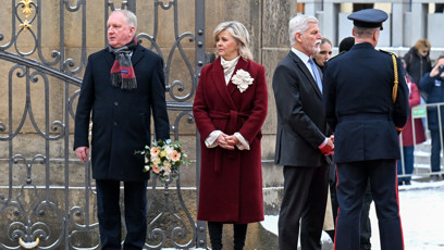 FOTO: Petr Pavel a Eva Pavlová na Hradě přijali návštěvu.