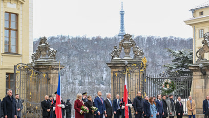 FOTO: Petr Pavel a Eva Pavlová na Hradě přijali návštěvu.