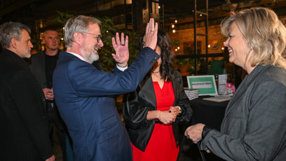 FOTO: Petr Fiala byl veselý.