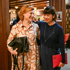 Andrea Bartošková a Lenka Krobotová se skvěle bavily.