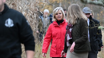 FOTO: Eva Pavlová na procházce v rezervaci Soos.